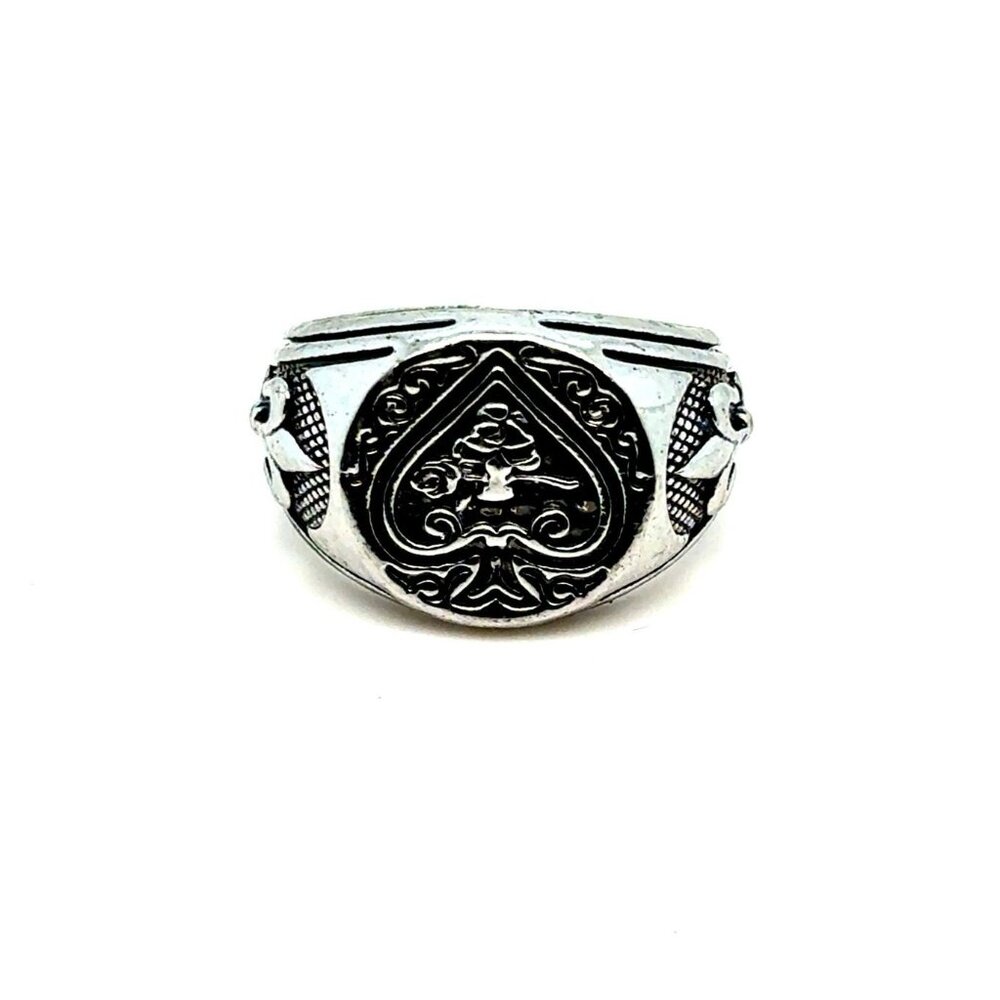 Silver‎ Spade Ring